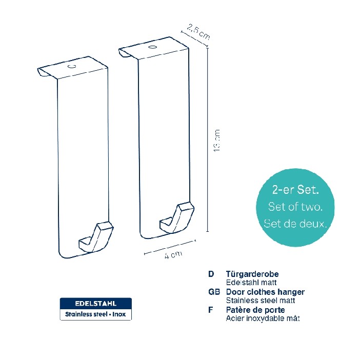 kitchenware/miscellaneous-kitchenware/kela-door-clothes-hanger-colgar-4cm-silver