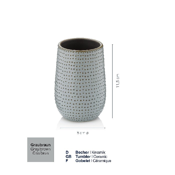 bathrooms/sink-accessories/kela-tumbler-dots-greybrown