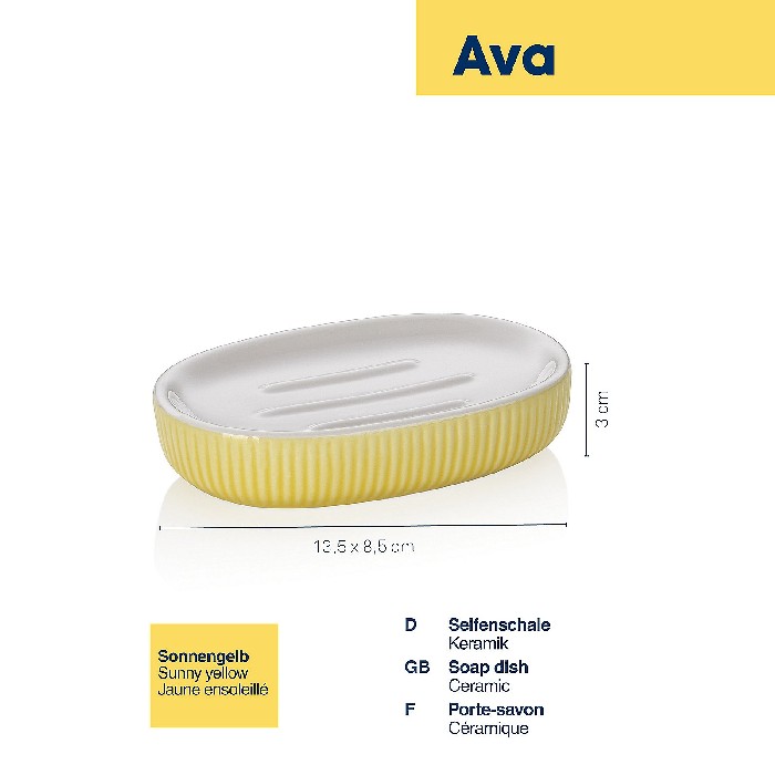 bathrooms/sink-accessories/kela-soap-dish-ava-sunny-yellow-24428