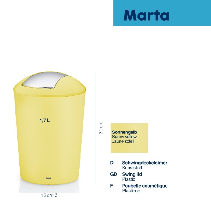 household-goods/bins-liners/kela-swing-lid-bin-marta-sunny-17l