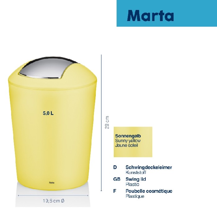 household-goods/bins-liners/kela-swing-lid-bin-marta-sunny-5l
