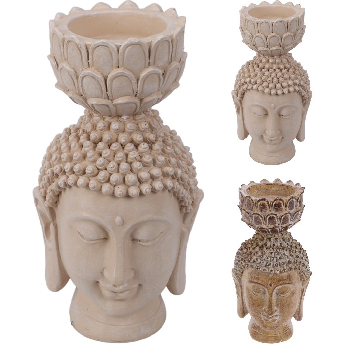 home-decor/decorative-ornaments/buddha-head-with-tealight-holder-2-assorted