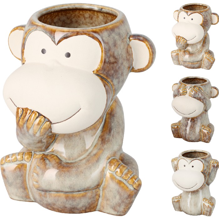 home-decor/indoor-pots-plant-stands/flowerpot-monkey-13cm-x-11cm-x-h16cm-3-assorted