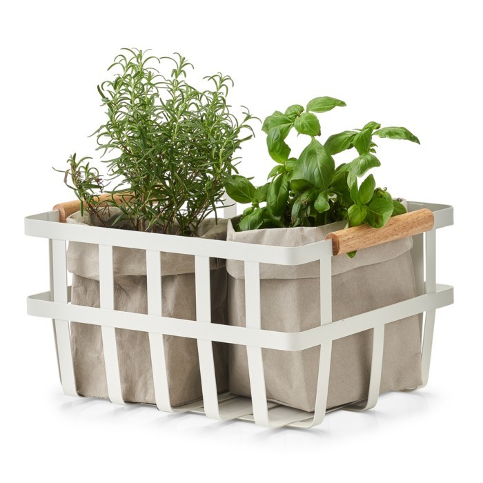 kitchenware/miscellaneous-kitchenware/zeller-storage-basket-metalbamboo-white