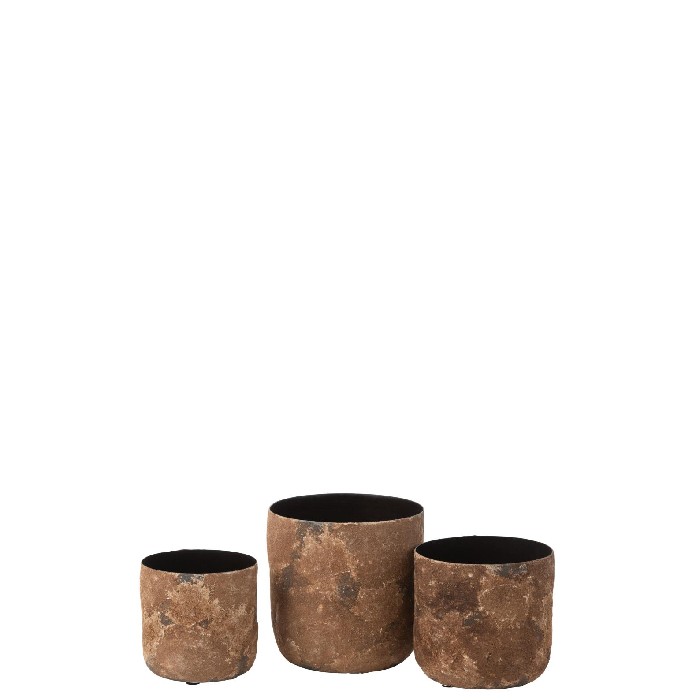 home-decor/indoor-pots-plant-stands/set-of-3-planters-rough-metal-brown