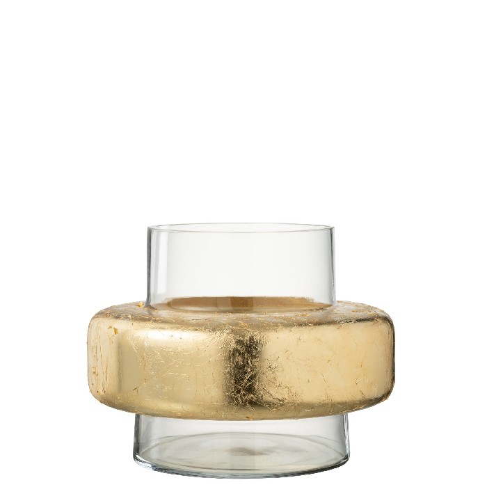 home-decor/vases/cylindrical-ring-glass-vase-transparent