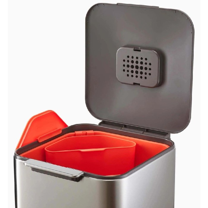 household-goods/bins-liners/joseph-joseph-totem-40l-dual-trash-and-recycling-bin-stainless-steel