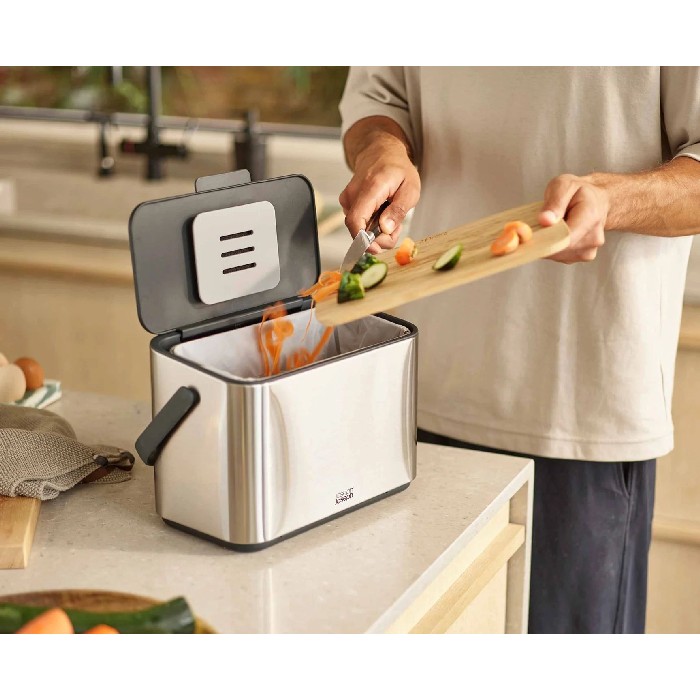 household-goods/bins-liners/collect-4l-stainless-steel-food-caddy