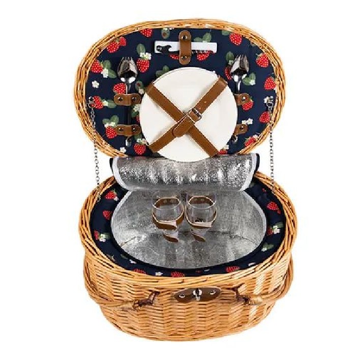 kitchenware/picnicware/summerhouse-by-navigate-strawberries-cream-2-person-picnic-basket