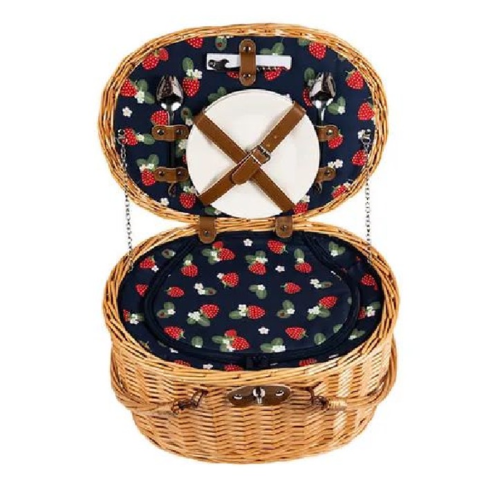 kitchenware/picnicware/summerhouse-by-navigate-strawberries-cream-2-person-picnic-basket