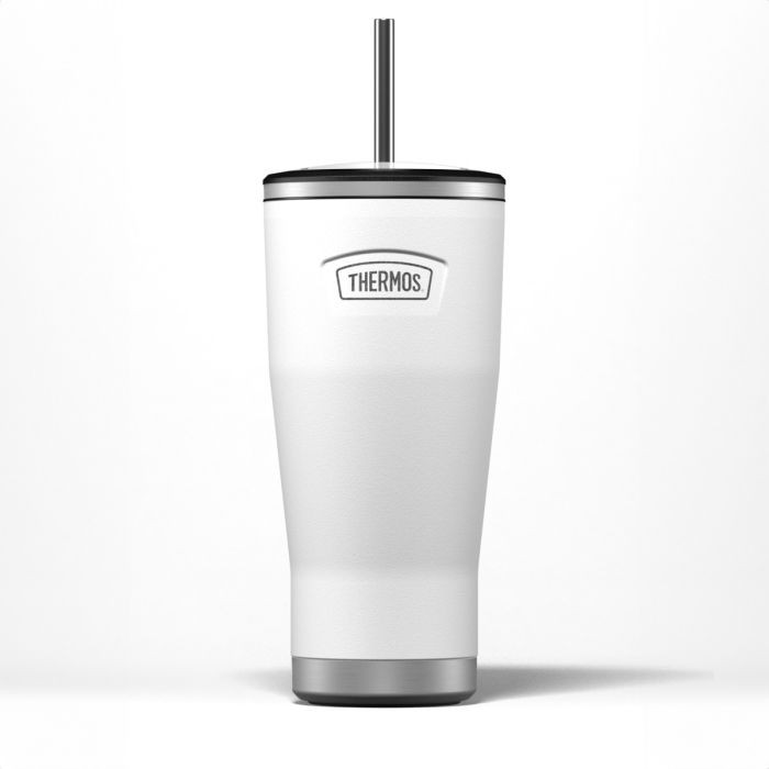 kitchenware/picnicware/thermos-ice-white-710ml-icon-series-cold-cup-with-stainless-steel-straw