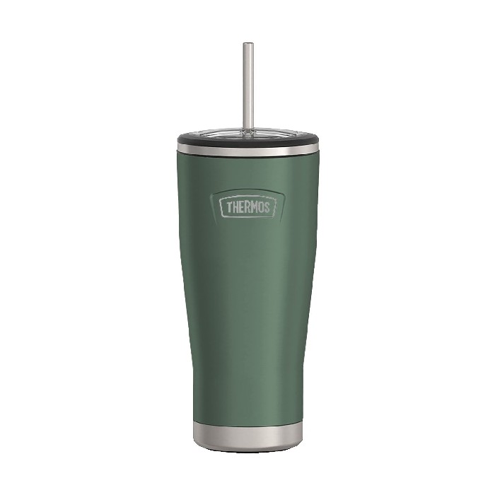 kitchenware/picnicware/thermos-icon-cold-cup-with-straw-stainless-steel-rock-cap-green-710ml