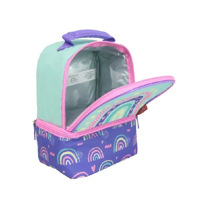 kitchenware/picnicware/thermos-cooler-kids-dual-lunch-box-rainbows