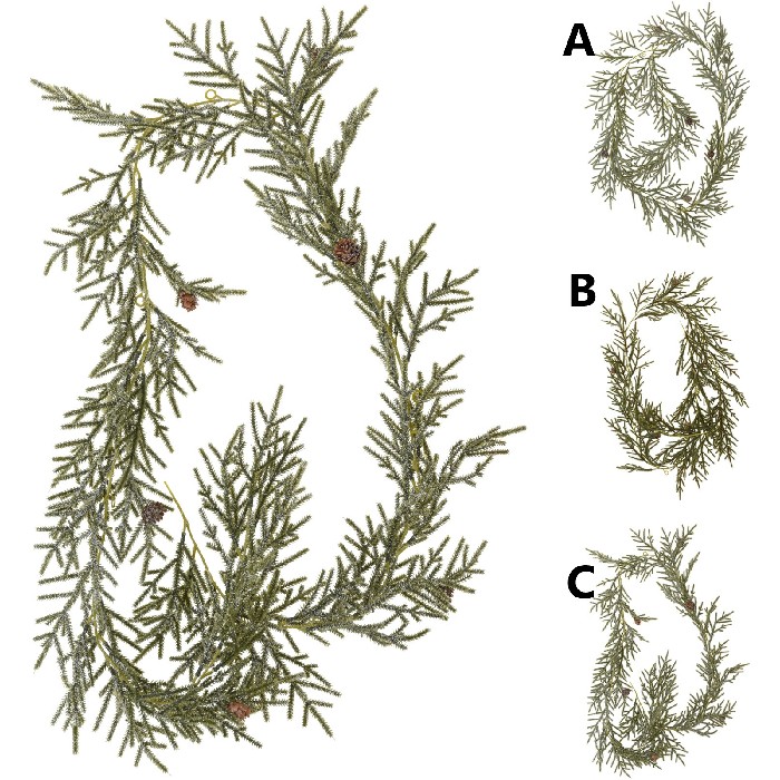 christmas/tinsel-garlands/christmas-garland-–-180cm-72-branches-3-assorted-designs