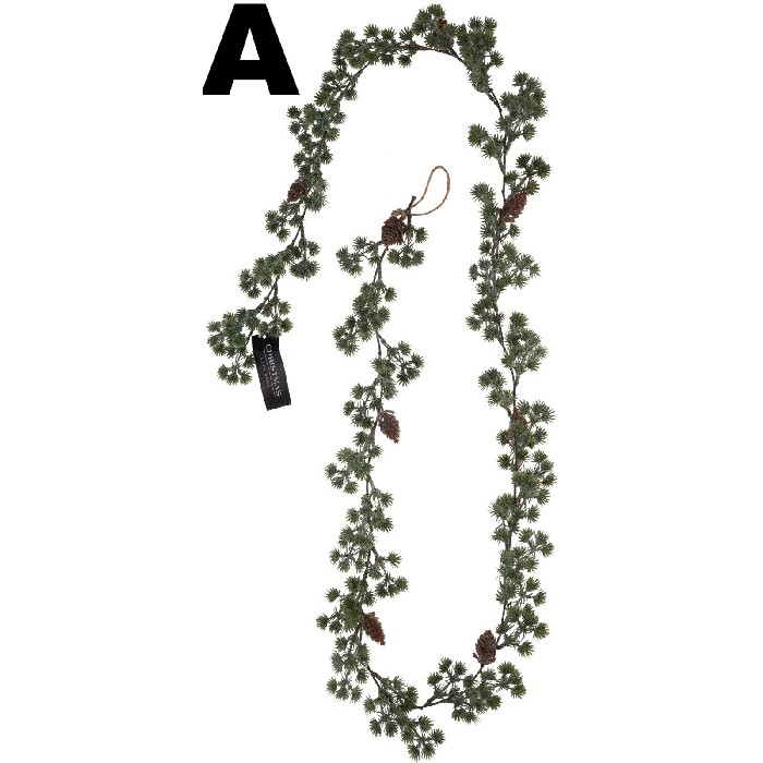 christmas/tinsel-garlands/christmas-pine-garland-–-180cm-3-assorted-designs