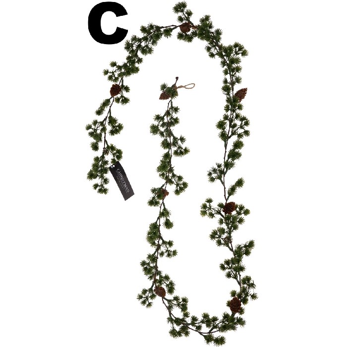 christmas/tinsel-garlands/christmas-pine-garland-–-180cm-3-assorted-designs