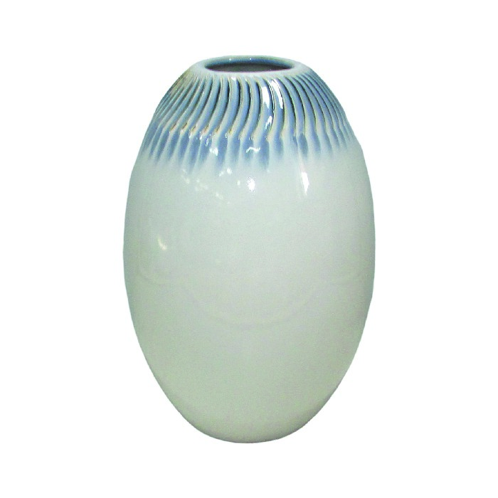 home-decor/vases/blue-white-beehive-vase-27cm