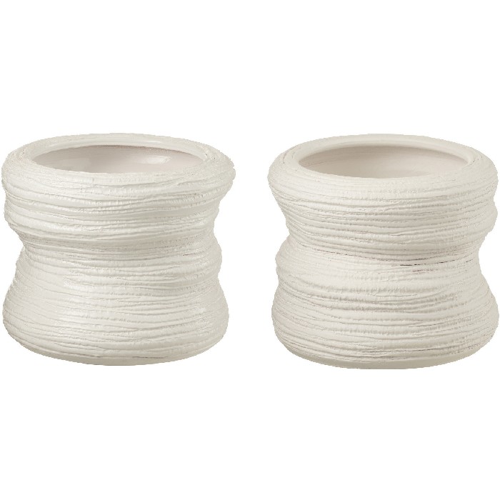 home-decor/indoor-pots-plant-stands/organic-ceramic-flowerpot-white-small-2-assorted