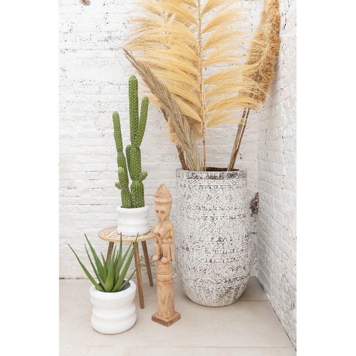 home-decor/indoor-pots-plant-stands/organic-ceramic-flowerpot-white-small-2-assorted