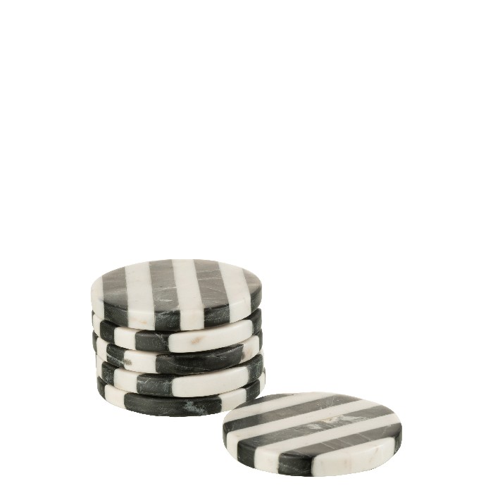 tableware/placemats-coasters-trivets/set-of-6-coasters-stripe-marble-whiteblack