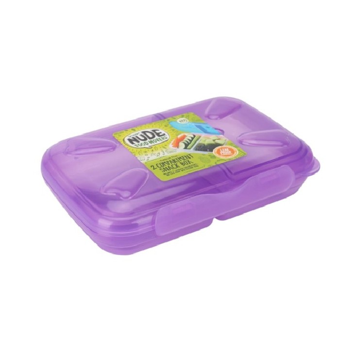 kitchenware/picnicware/smash-wet-and-dry-snack-box-2-compartments-purple
