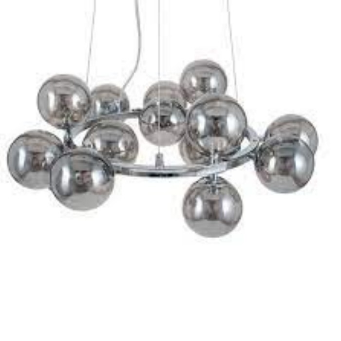 lighting/chandelier-pendant-lighting/smoke-glass-ball-and-chrome-metal-pendant