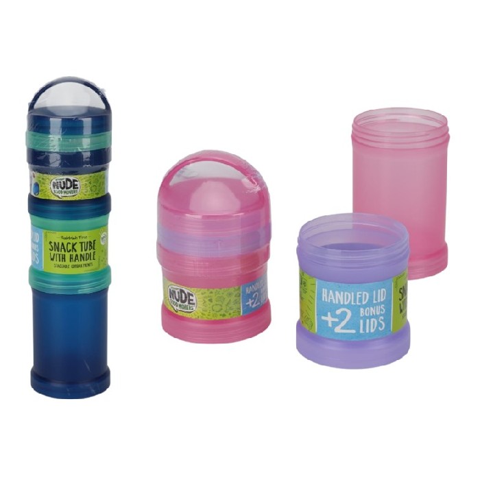 kitchenware/picnicware/smash-snack-tube-with-handle-stack-compartment-2-assorted