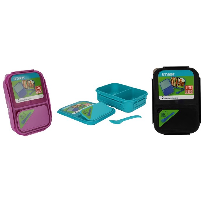 kitchenware/picnicware/smash-bento-lunchbox-2-compartments-16l-3-assorted