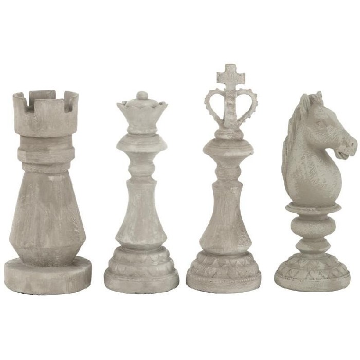 home-decor/decorative-ornaments/chess-pieces-rough-resin-grey-small-4-assorted