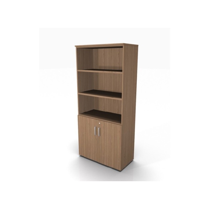 office/bookcases-cabinets/promo-tall-cabinet-with-open-top-–-w90cm-x-d35cm-x-h194cm-–-light-walnut