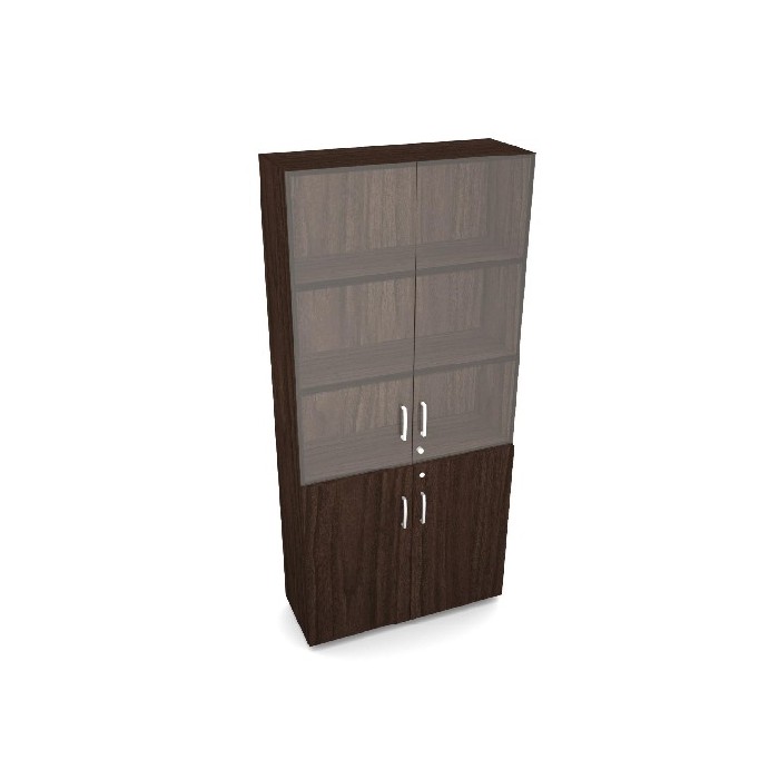 office/bookcases-cabinets/promo-tall-cabinet-with-top-glass-–-w90cm-x-d35cm-x-h194cm-–-dark-walnut