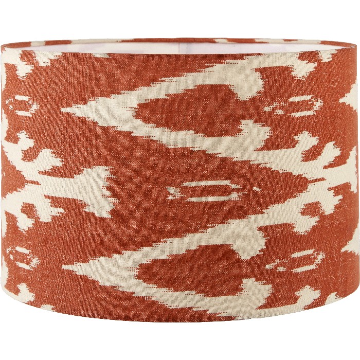 lighting/shades/lars-40cm-cinnamon-ikat-patterned-cylinder-shade