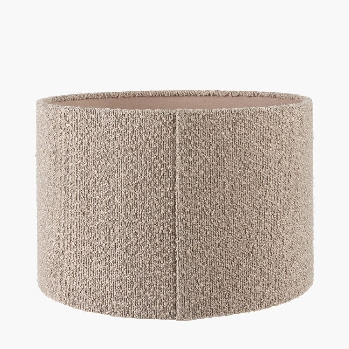lighting/shades/pacific-rouen-50cm-taupe-boucle-cylinder-lampshade
