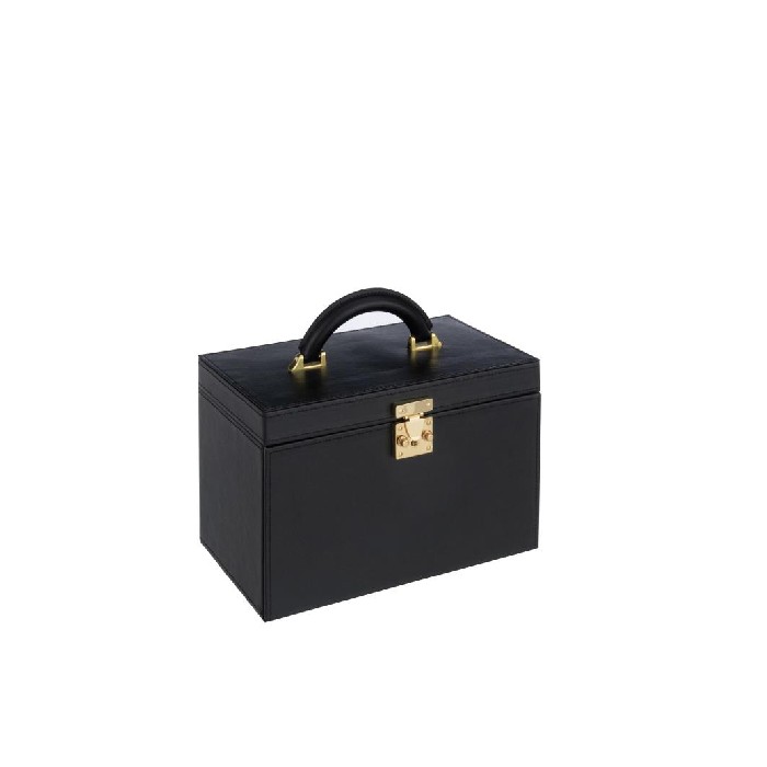 home-decor/jewellery-boxes/jewelry-box-with-handle-with-mirror-fake-leather-black