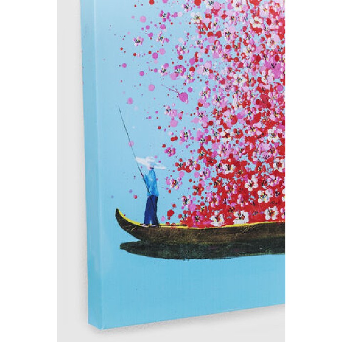 home-decor/wall-decor/kare-canvas-picture-flower-boat-blue-pink-80cm-x-100cm-pink