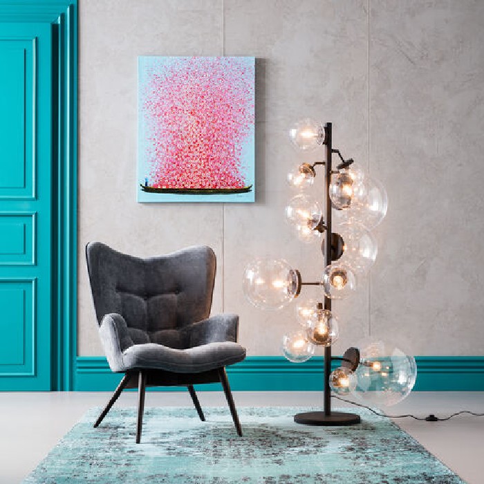 home-decor/wall-decor/kare-canvas-picture-flower-boat-blue-pink-80cm-x-100cm-pink