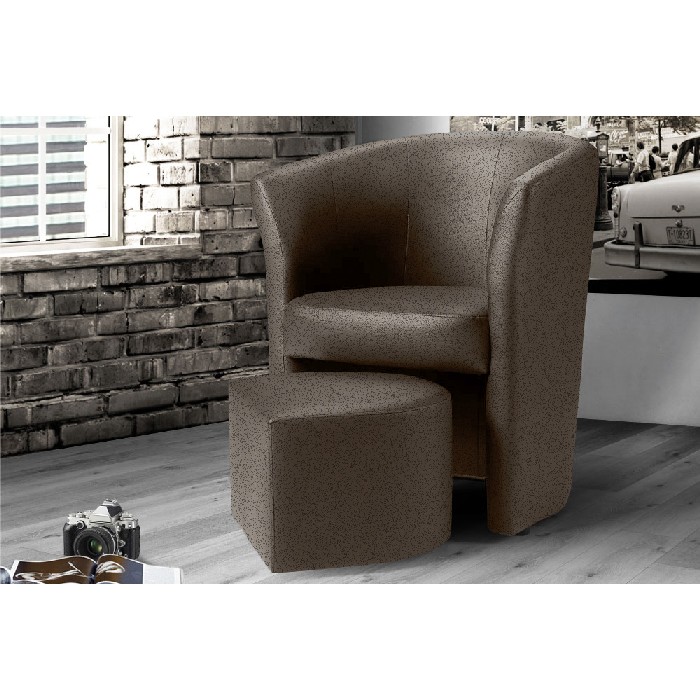 sofas/fabric-sofas/djerba-armchair-pouf-set-upholstered-in-fabric-soro-28-brown