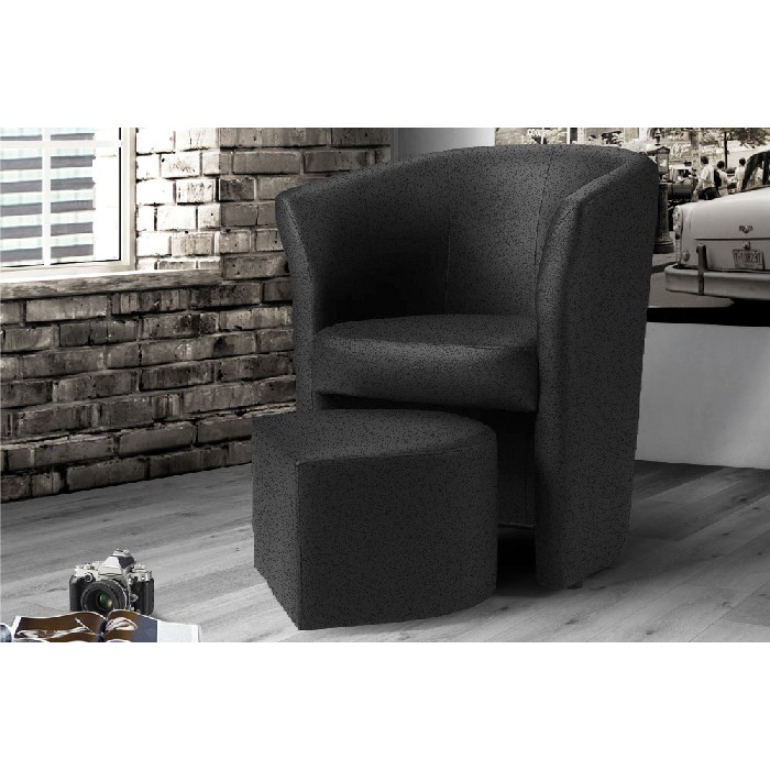 sofas/fabric-sofas/djerba-amrchair-pouf-set-upholstered-in-fabric-soro-100-black