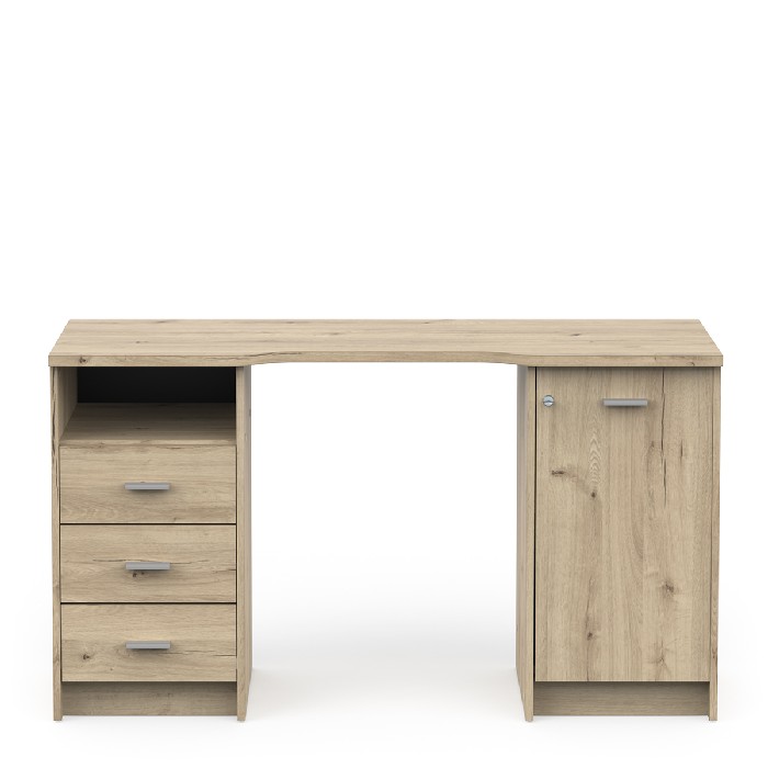 office/office-desks/promo-mao-oak-effect-office-desk-with-3-drawers-and-1-lockable-cabinet