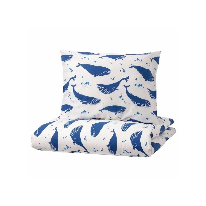kids-and-stationery/kids-accessories-deco/promo-ikea-blavingad-bedding-set-2-pieces-whale-pattern-bluewhite-140x20080x80cm