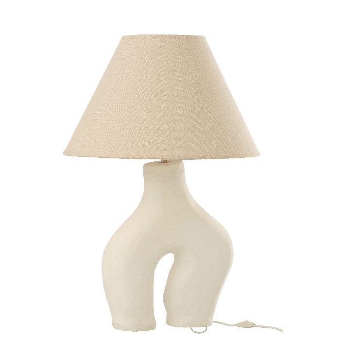 lighting/table-lamps/lamp-with-shade-paper-mache-white