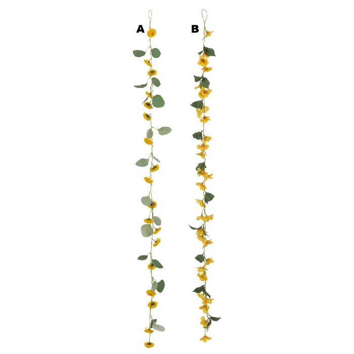home-decor/artificial-plants-flowers/garland-flowers-with-leaves-plastic-yellowgreen-assortment-of-2