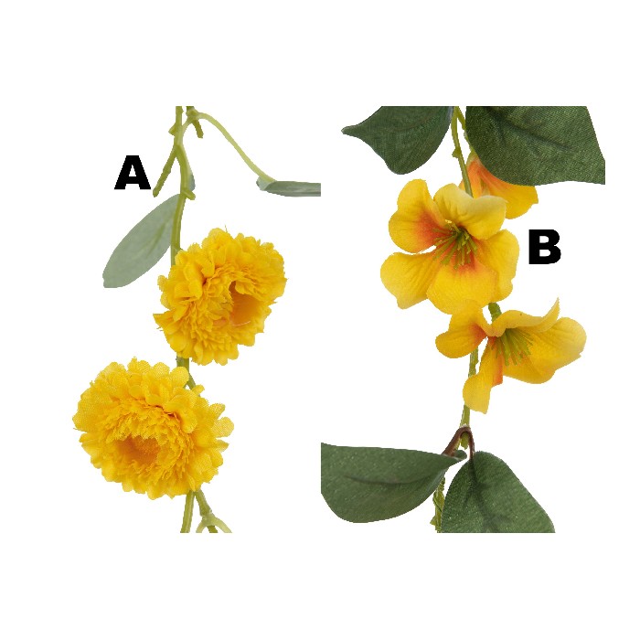 home-decor/artificial-plants-flowers/garland-flowers-with-leaves-plastic-yellowgreen-assortment-of-2