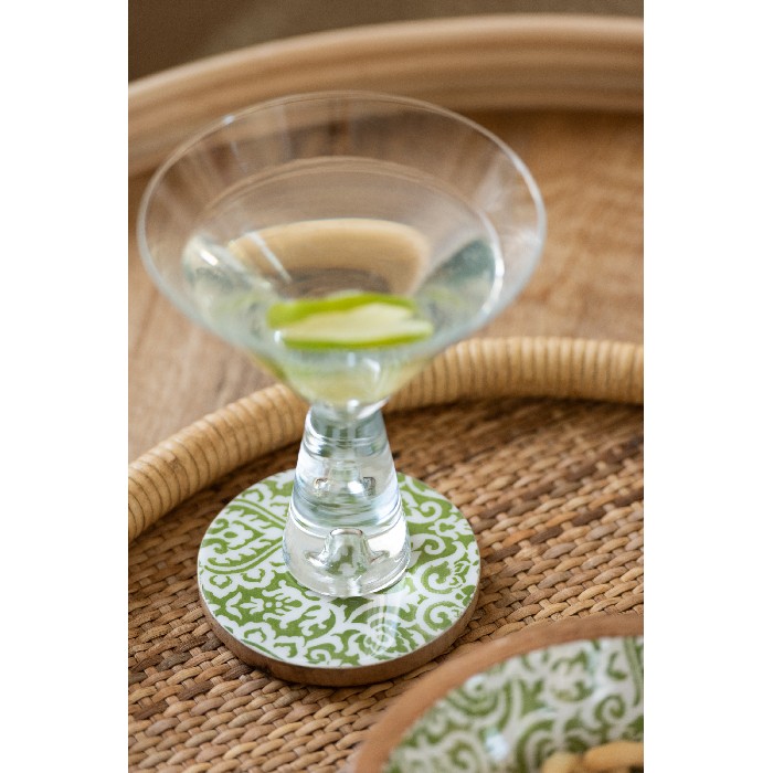 tableware/placemats-coasters-trivets/set-of-4-coasters-pattern-mango-wood-greenwhite
