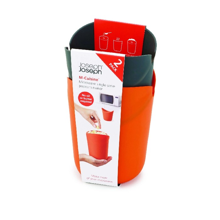 kitchenware/miscellaneous-kitchenware/joseph-joseph-m-cuisine-popcorn-maker-set-2-pieces-orange-and-grey