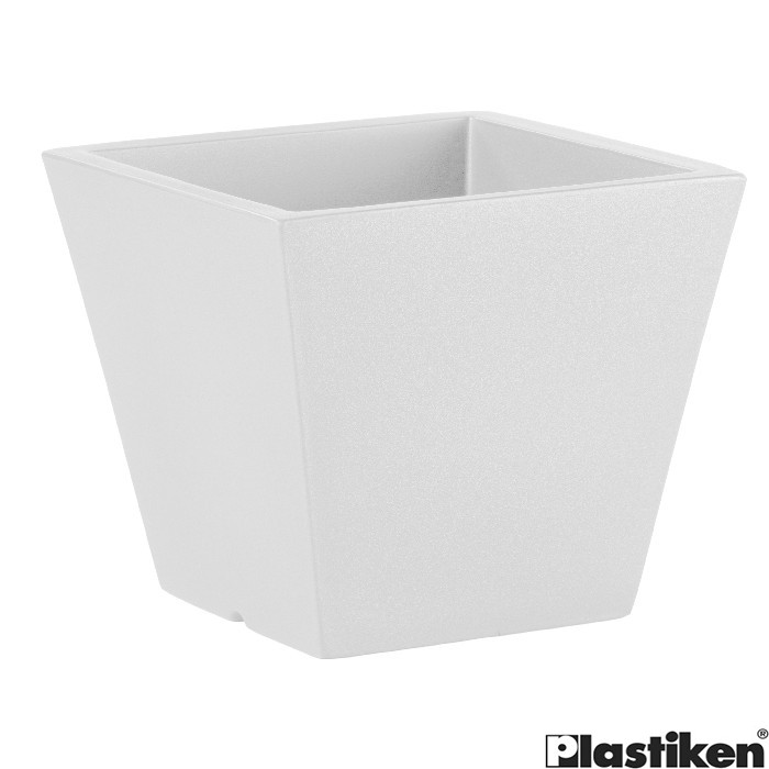 gardening/pots-planters-troughs/plastiken-the-one-square-cone-28cm-x-28cm-x-25cm-white