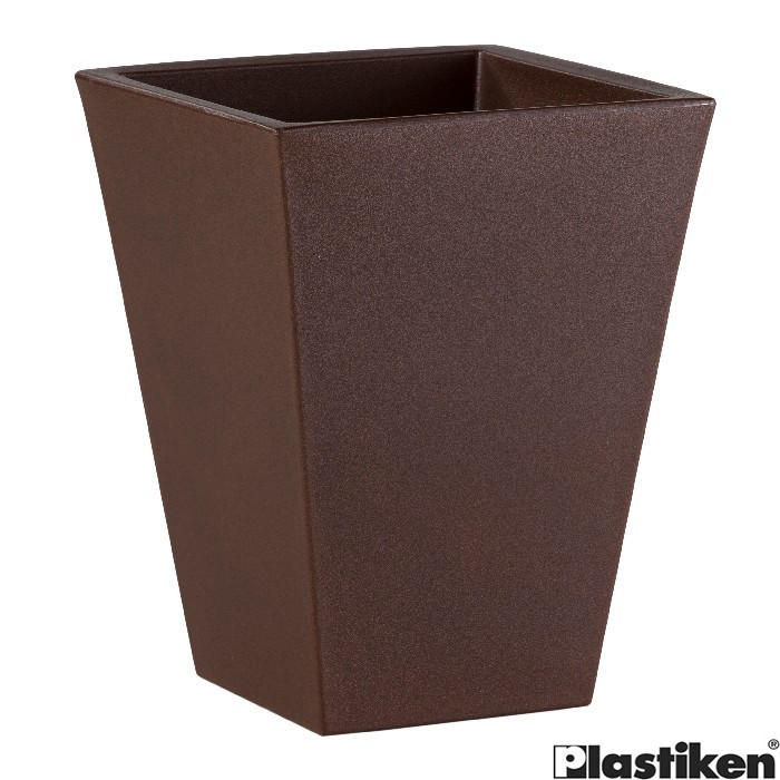 gardening/pots-planters-troughs/plastiken-the-one-tall-square-cone-28cm-x-28cm-x-36cm-bronze