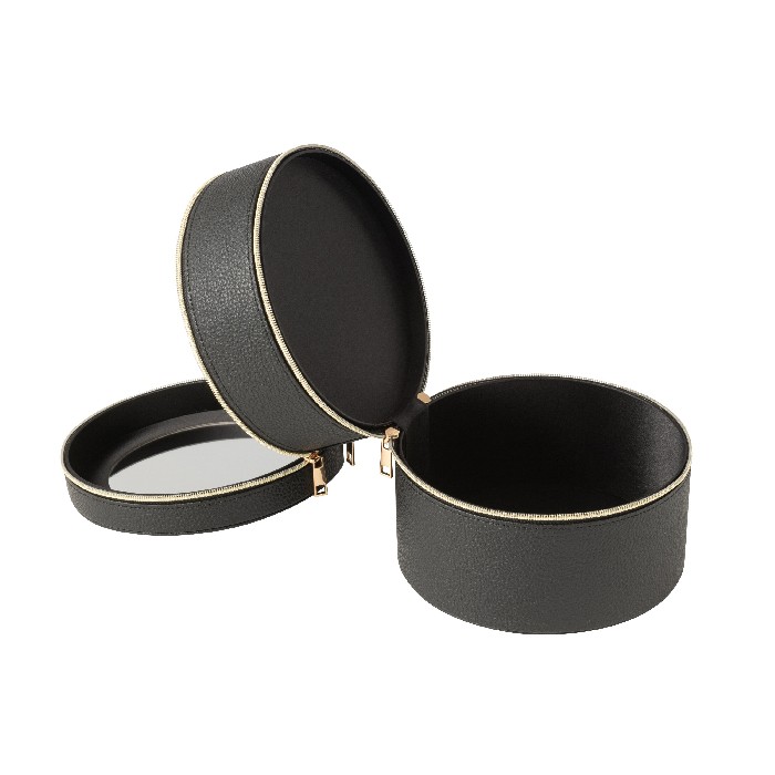 home-decor/jewellery-boxes/cosmetic-box-roundmirror-artificial-leather-black