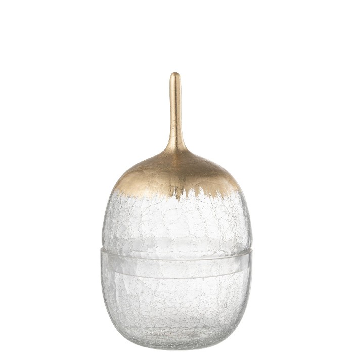 home-decor/vases/storage-jar-crackle-glass-transparent-gold-large