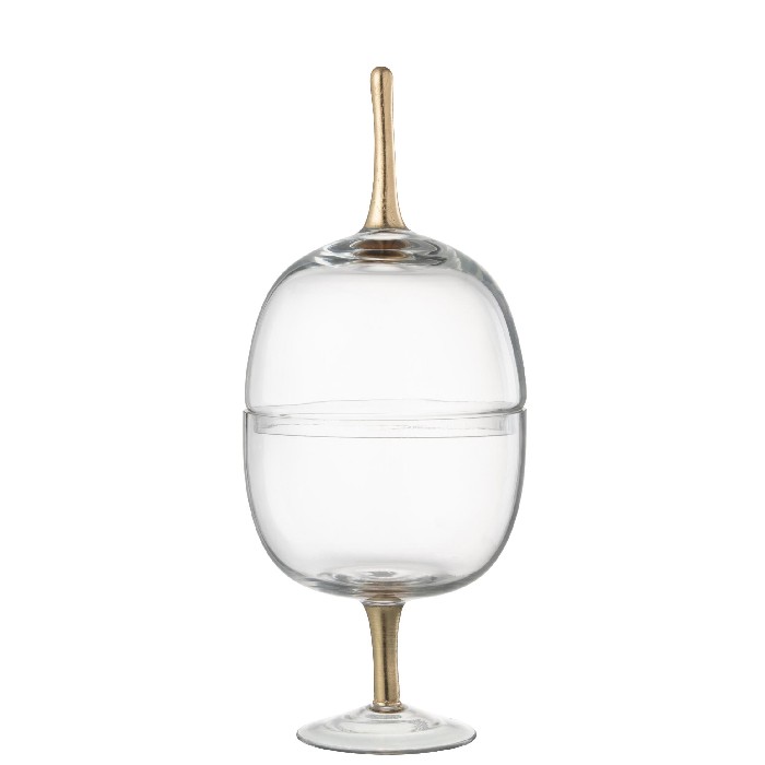 home-decor/vases/storage-jar-on-foot-glass-transparent-gold-large